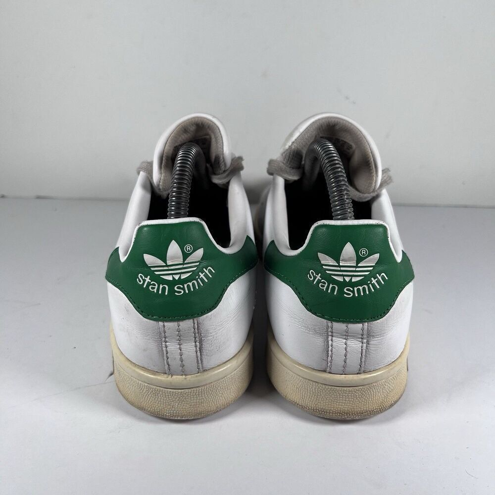 Adidas Stan Smith White Green Lace Up Athletic Shoes Sneakers Men's 7.5 M20324 - Picture 4 of 8